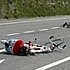 Frank Schleck victim of a crash during the Tour of Basque country 2006